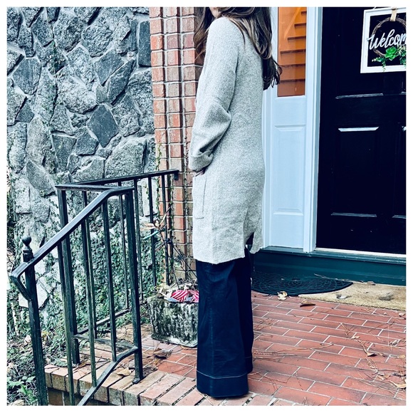 #55 Beautiful Boho Knit Jacket Coat with front pockets - Picture 4 of 5